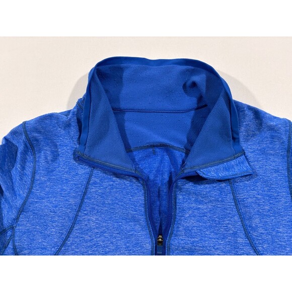 Lululemon Pace Pusher Womens Stretch 1/4 Zip Blue Pockets Pullover Sweatshirt 10 - Picture 7 of 10